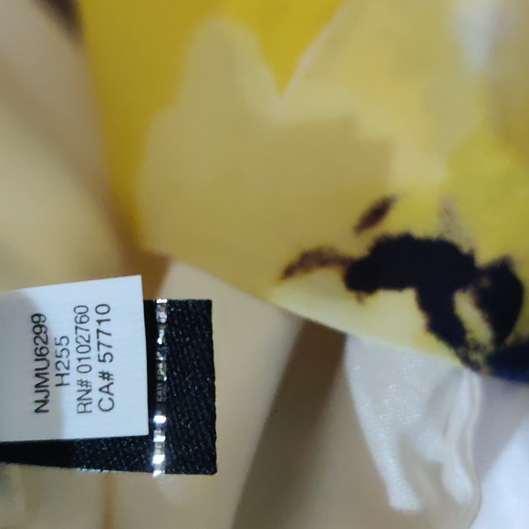 Kate Spade Yellow Black Silk Organza Dress Size 6 - Picture 12 of 12
